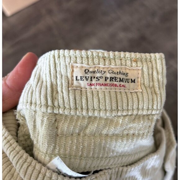 Levis Premium Mens Corduroy Baggy Dad Straight Leg Pants Off White Size 31 - Picture 7 of 11